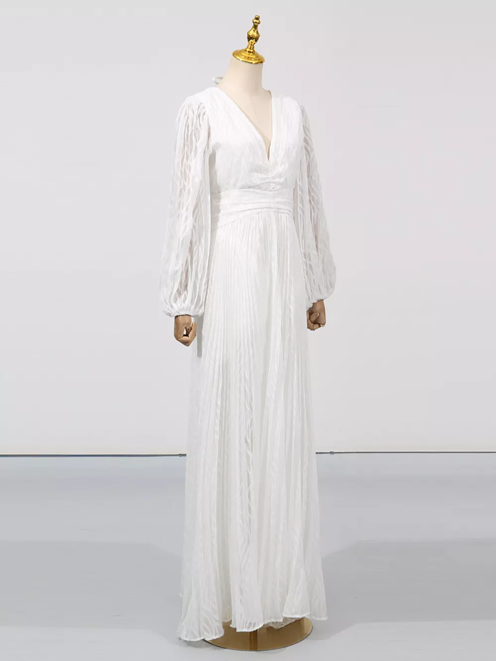 V-Neck Long Sleeve Maxi Dress, image 5