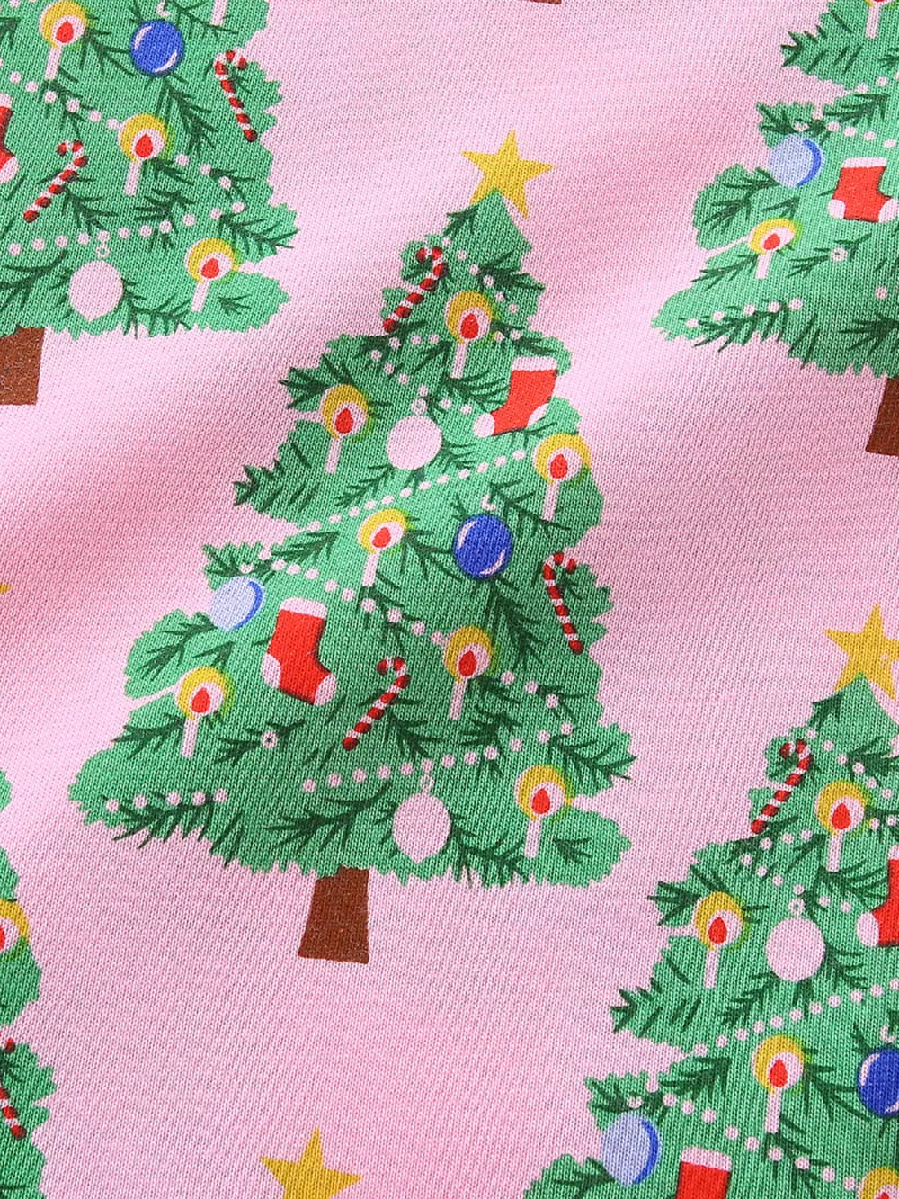 Children's Christmas Tree Print Long Sleeve Dress, image 5