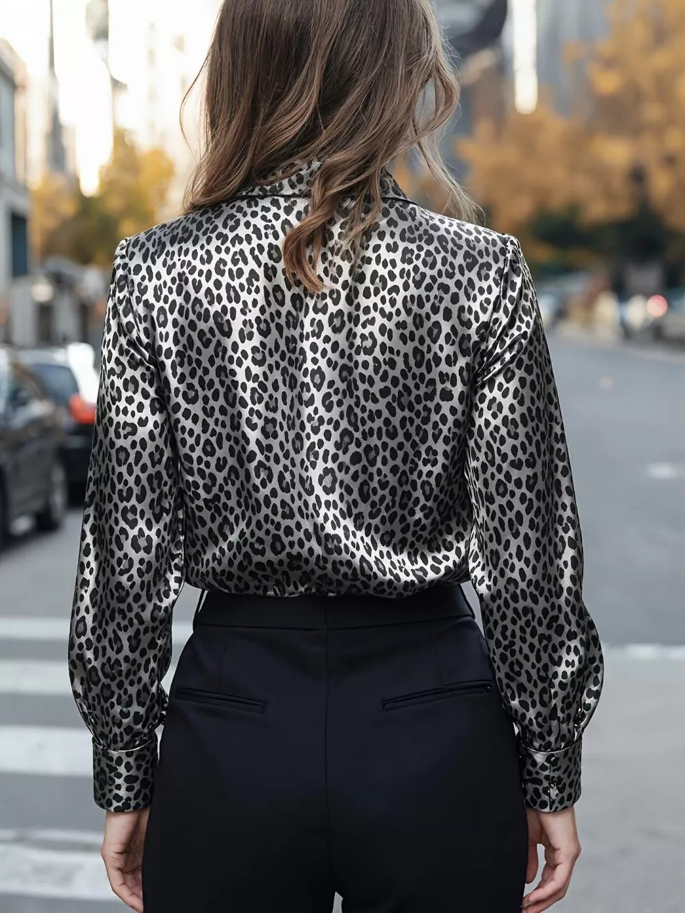 Leopard Button Up Long Sleeve Shirt, image 11