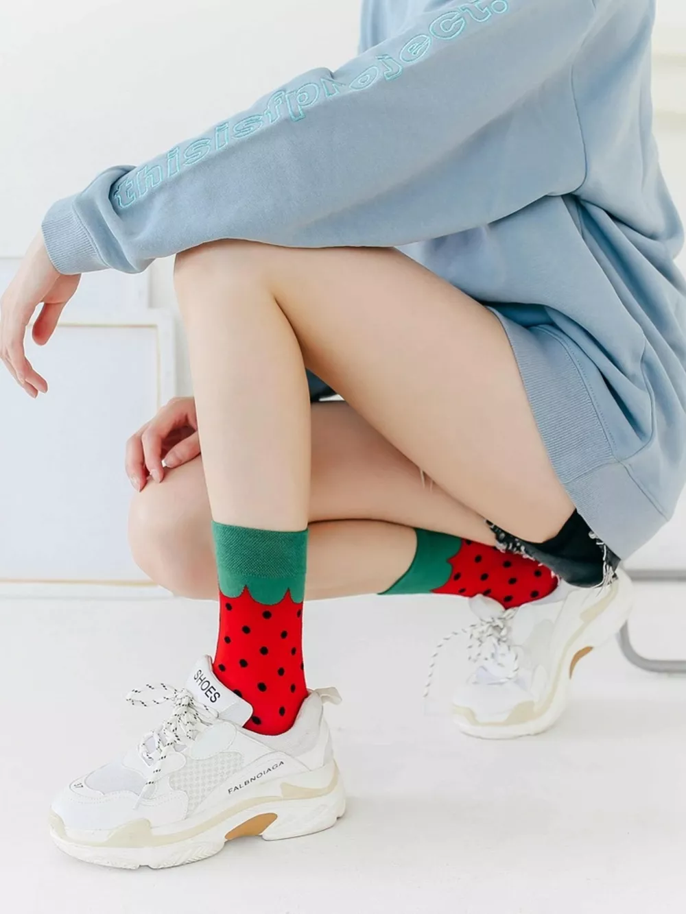 Contrast Cuffs Socks, image 11