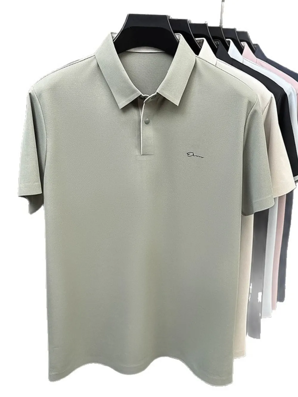 Men's Plus Size Button Detail Short Sleeve Polo, image 11