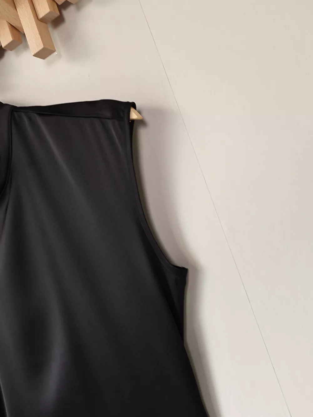 Satin Mock Neck Sleeveless Mini Dress with Lace Hem, image 7