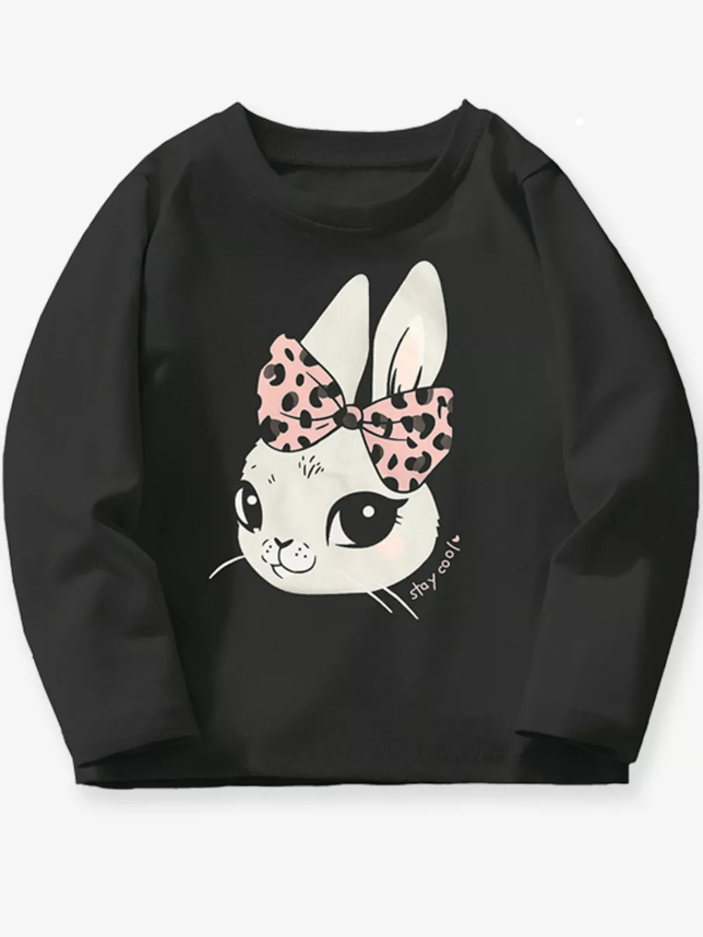 Children's Long Sleeve Rabbit Graphic T-Shirt, image 2