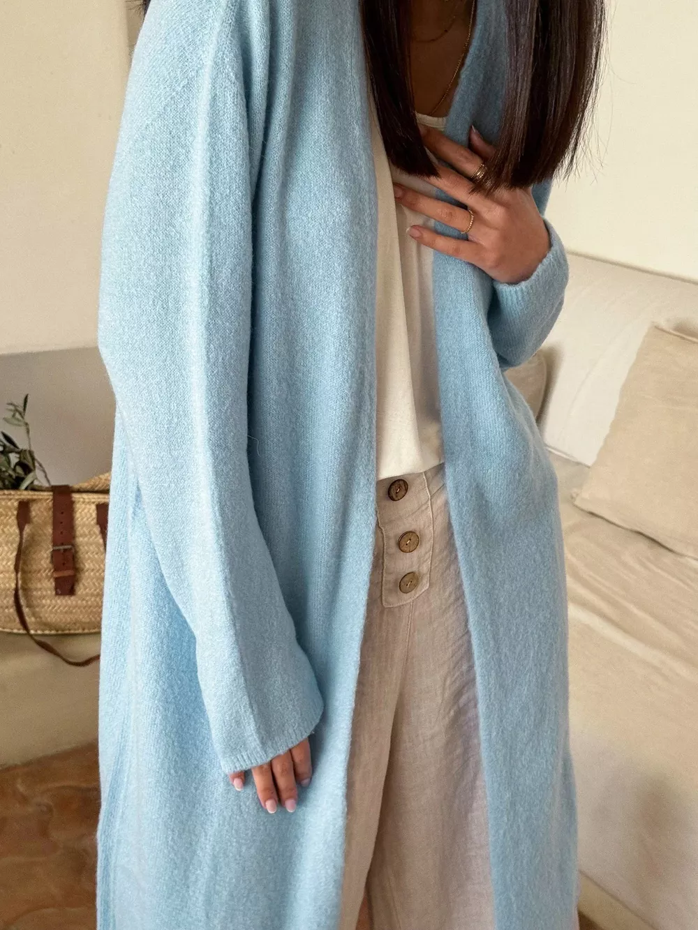Soft Open-Front Longline Cardigan, image 5