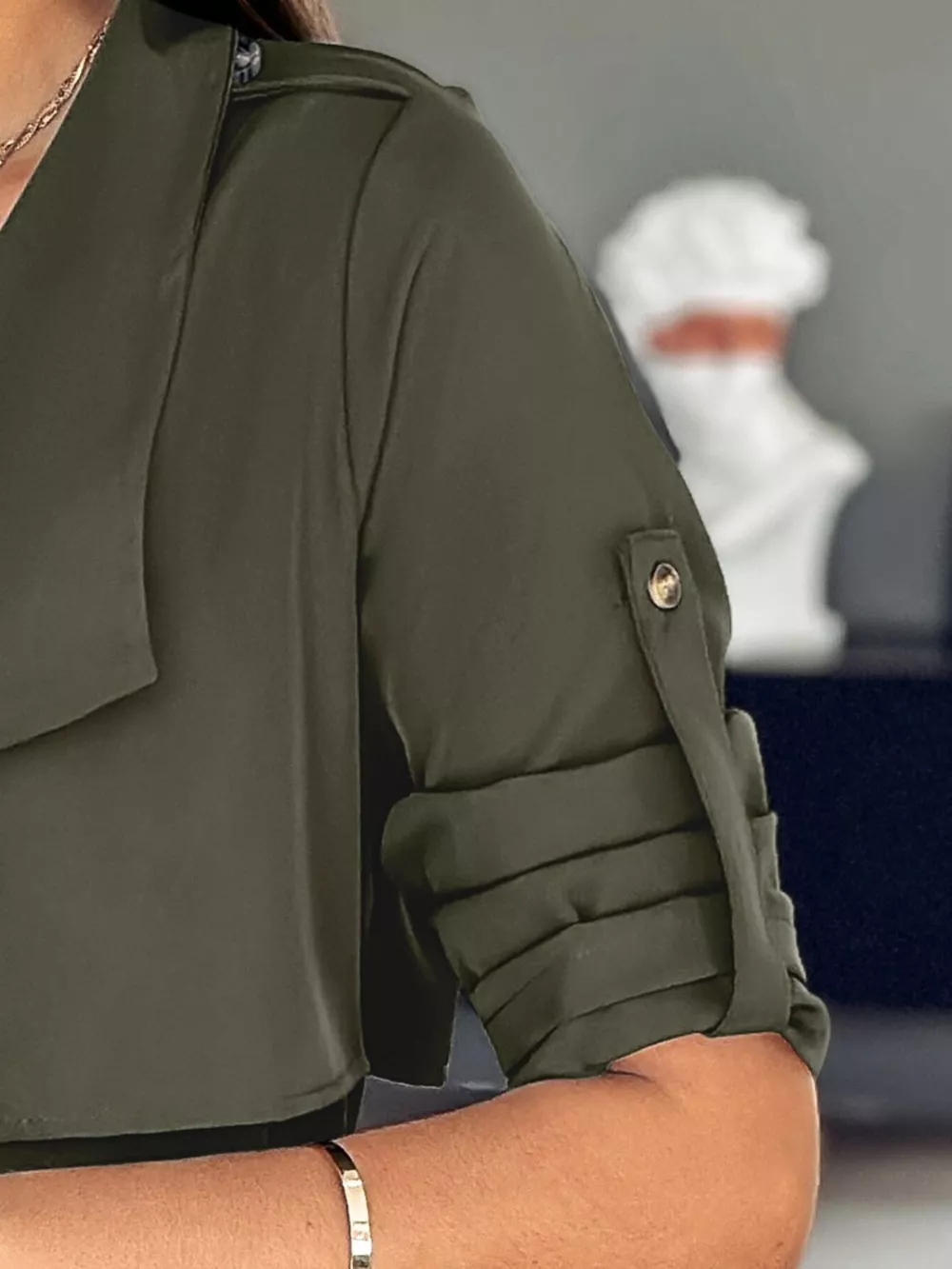Drape Collar Lightweight Trench Coat, image 20