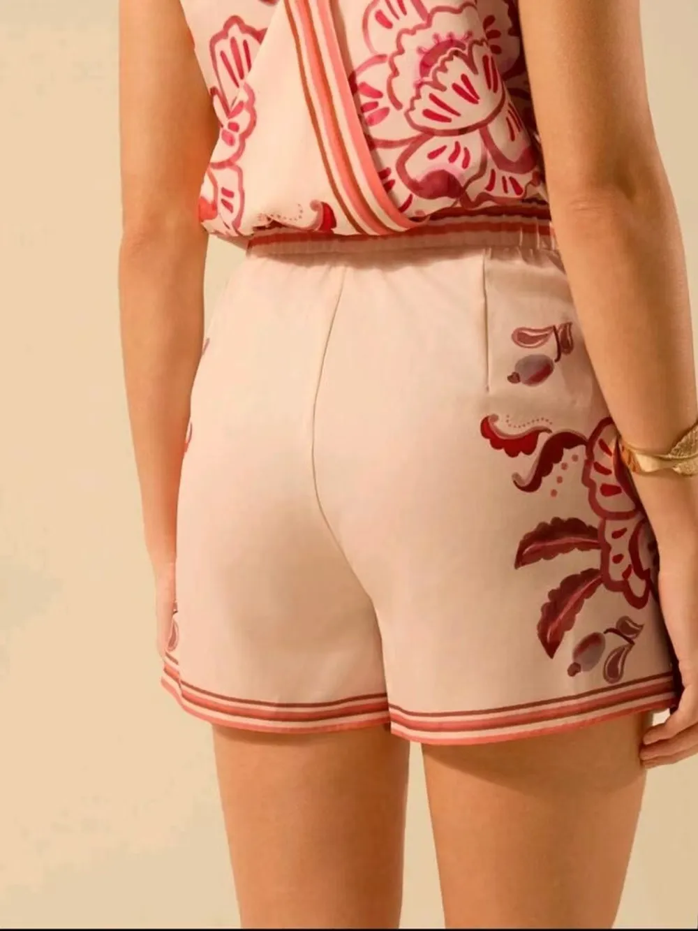 Printed Surplice Sleeveless Top and Skort Set, image 4