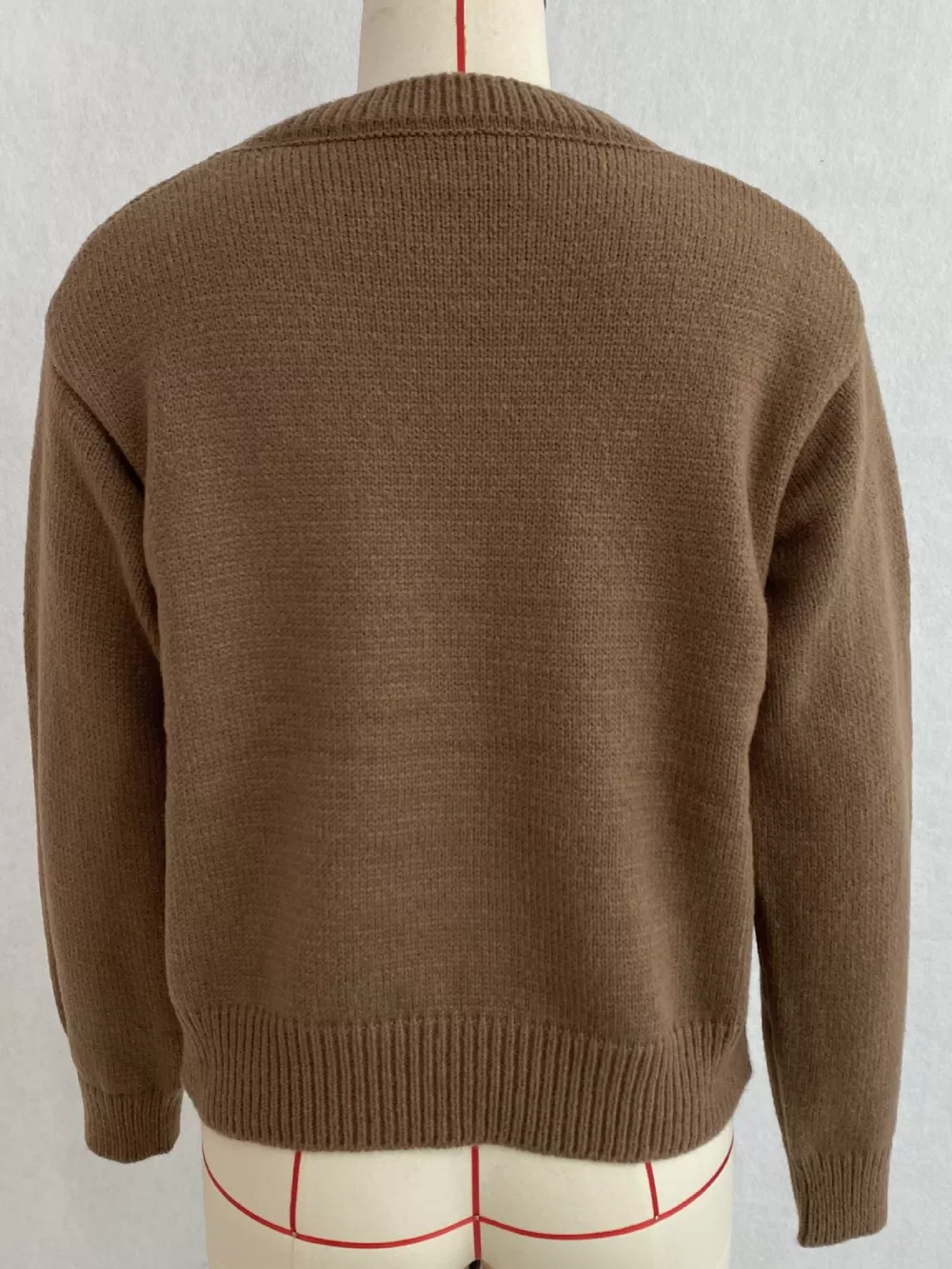 Heart Pattern Round Neck Sweater, image 6