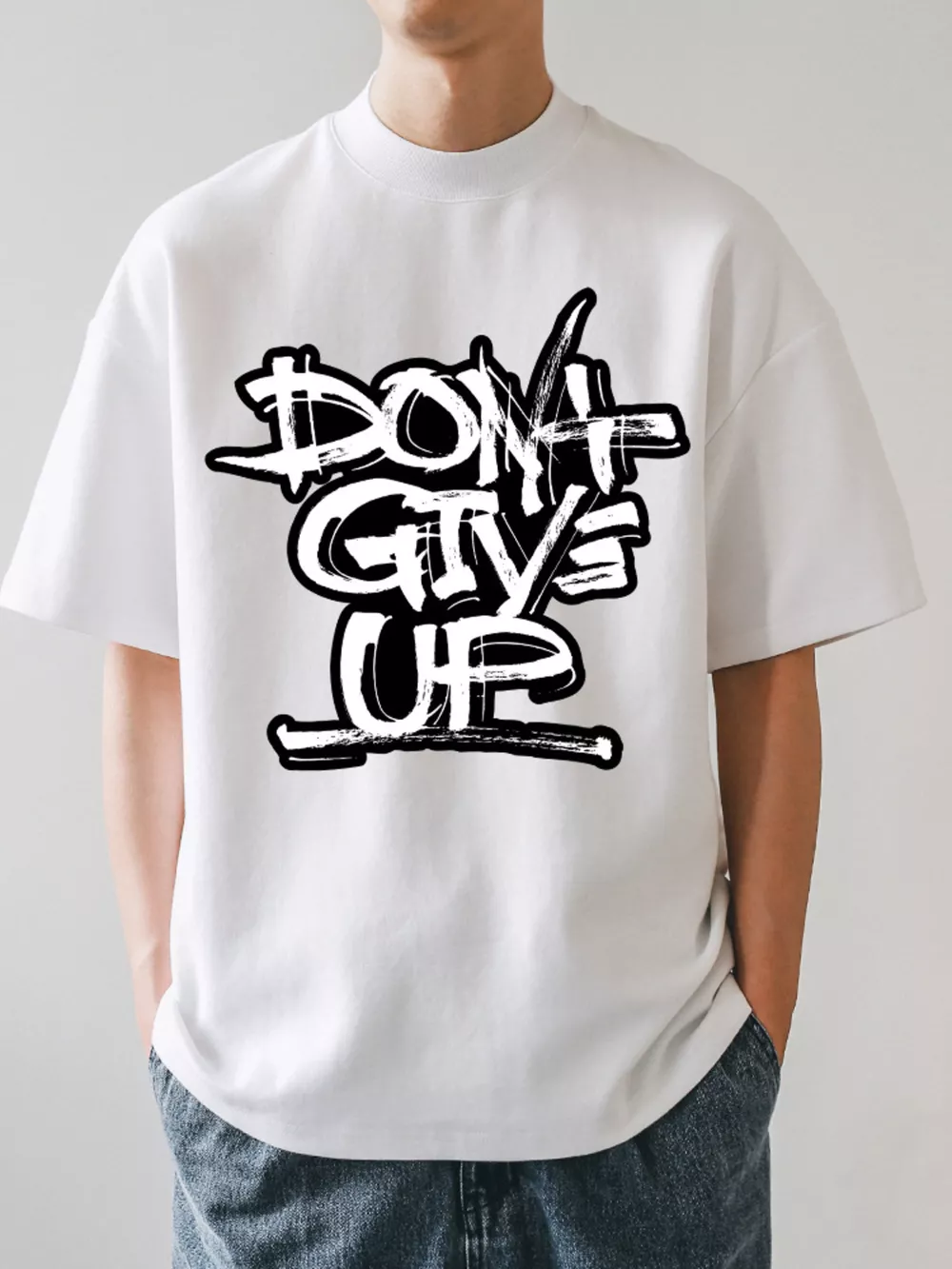 Men's Letter Graphic Crew Neck T-Shirt, image 3