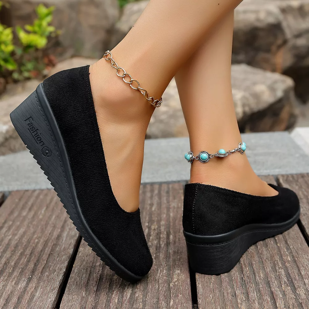 Wedge Heel Slip-On Loafers, image 6