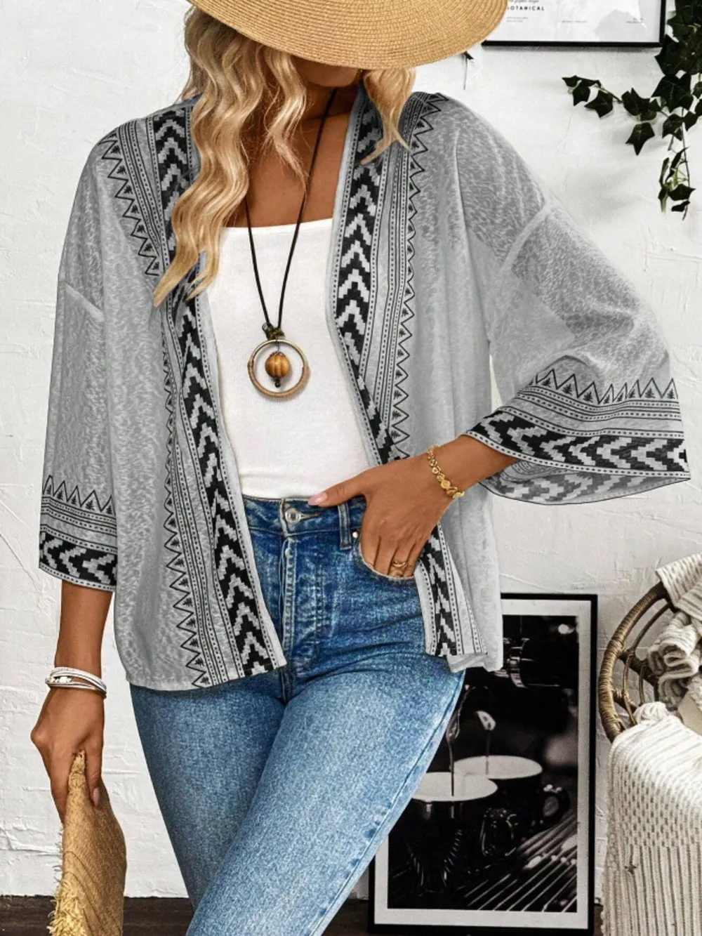 Open Front Kimono Cardigan, image 5