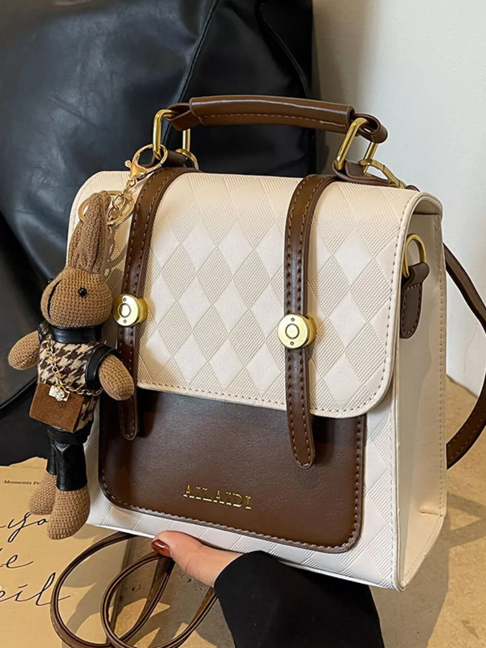 Quilted Flap Backpack Bag, image 6