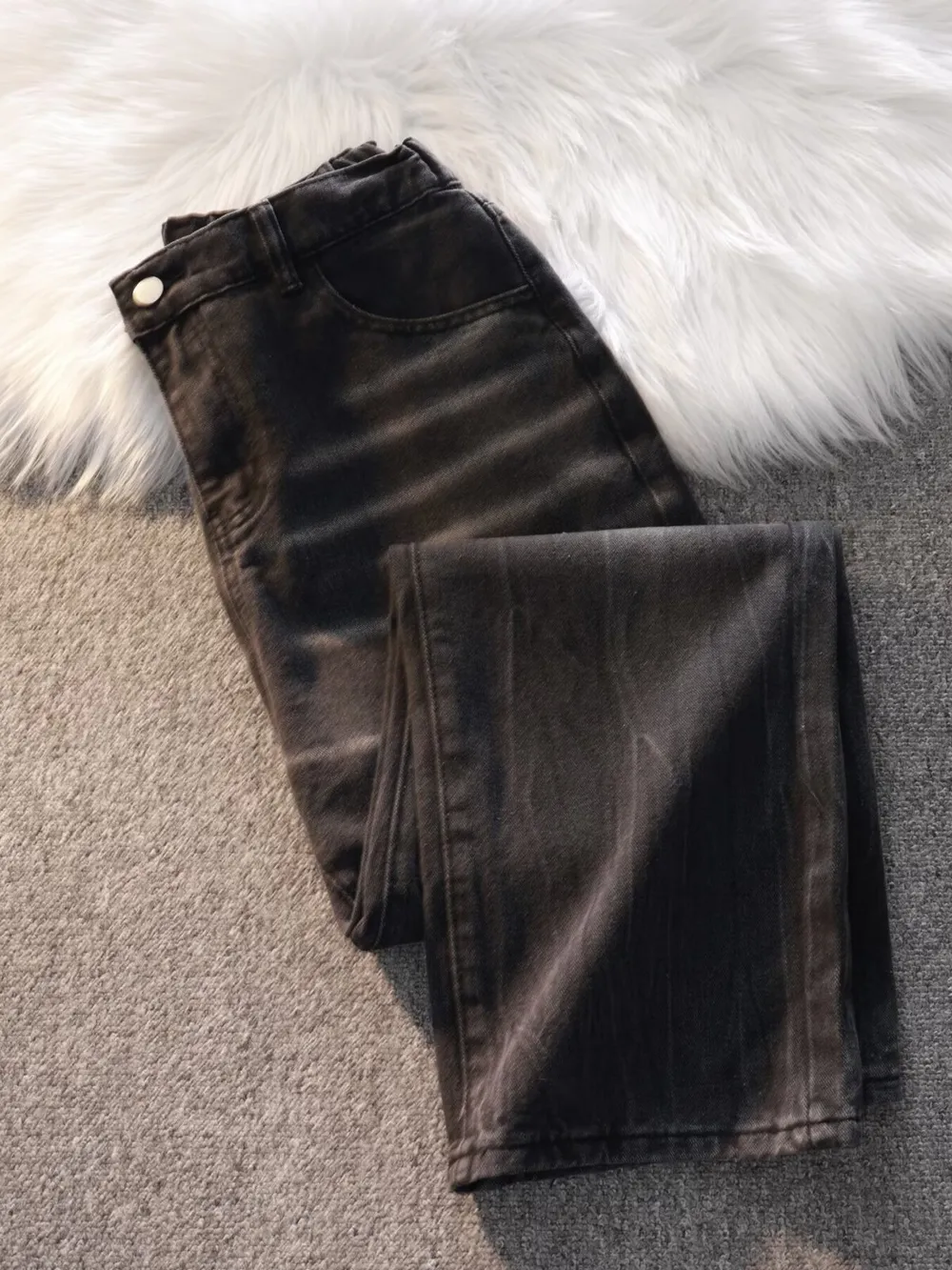 Men's Full Size Wash Straight Leg Jeans Plus Size, image 3