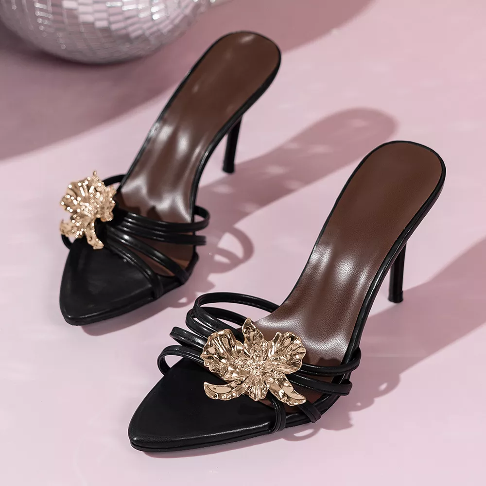 Floral Embellished High Heel Sandals, image 13