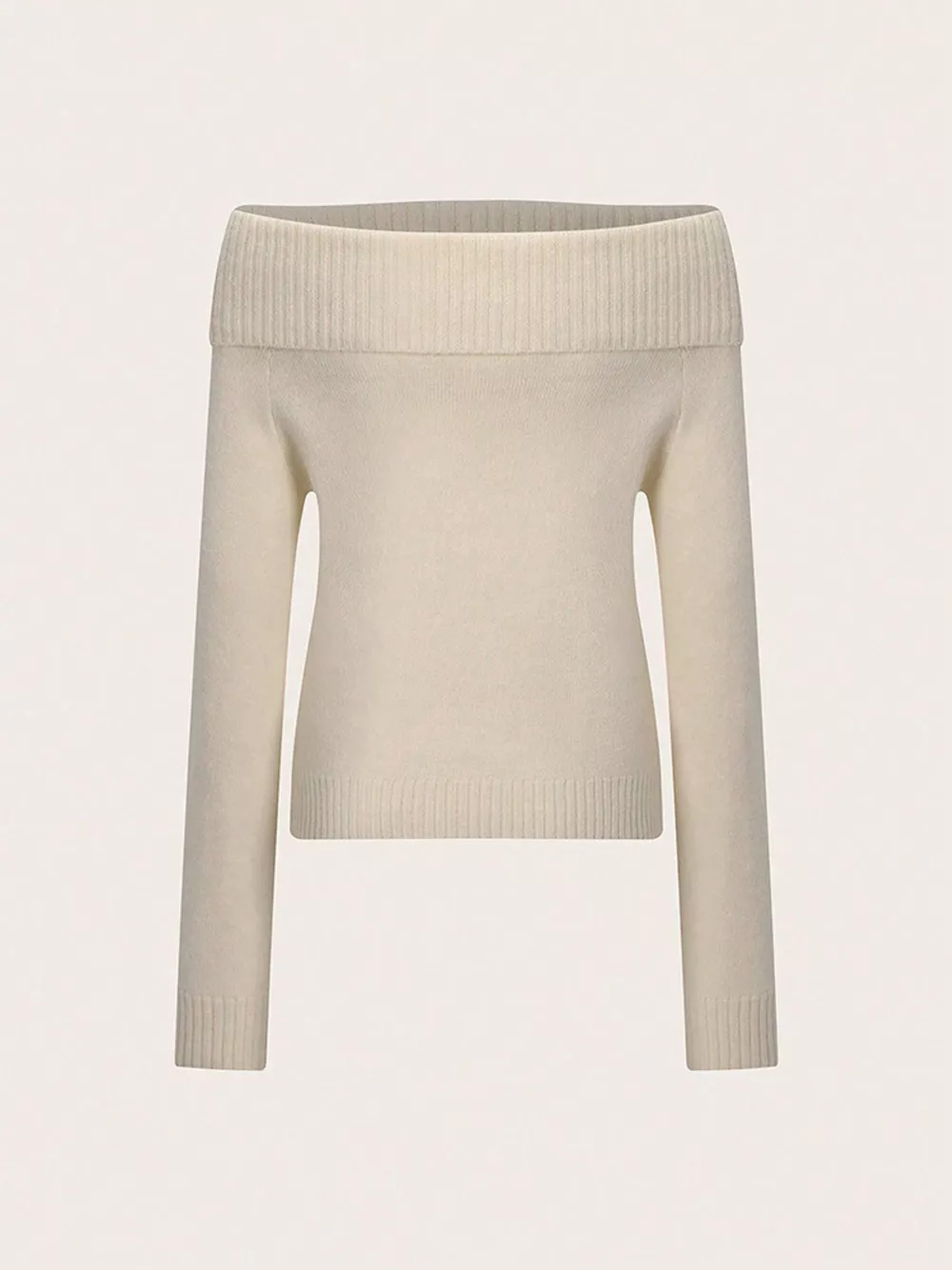 Ribbed Knit Off Shoulder Sweater, image 4