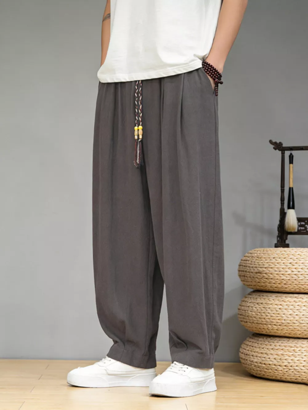 Men's Plus Size Loose Fit Casual Pants, image 4