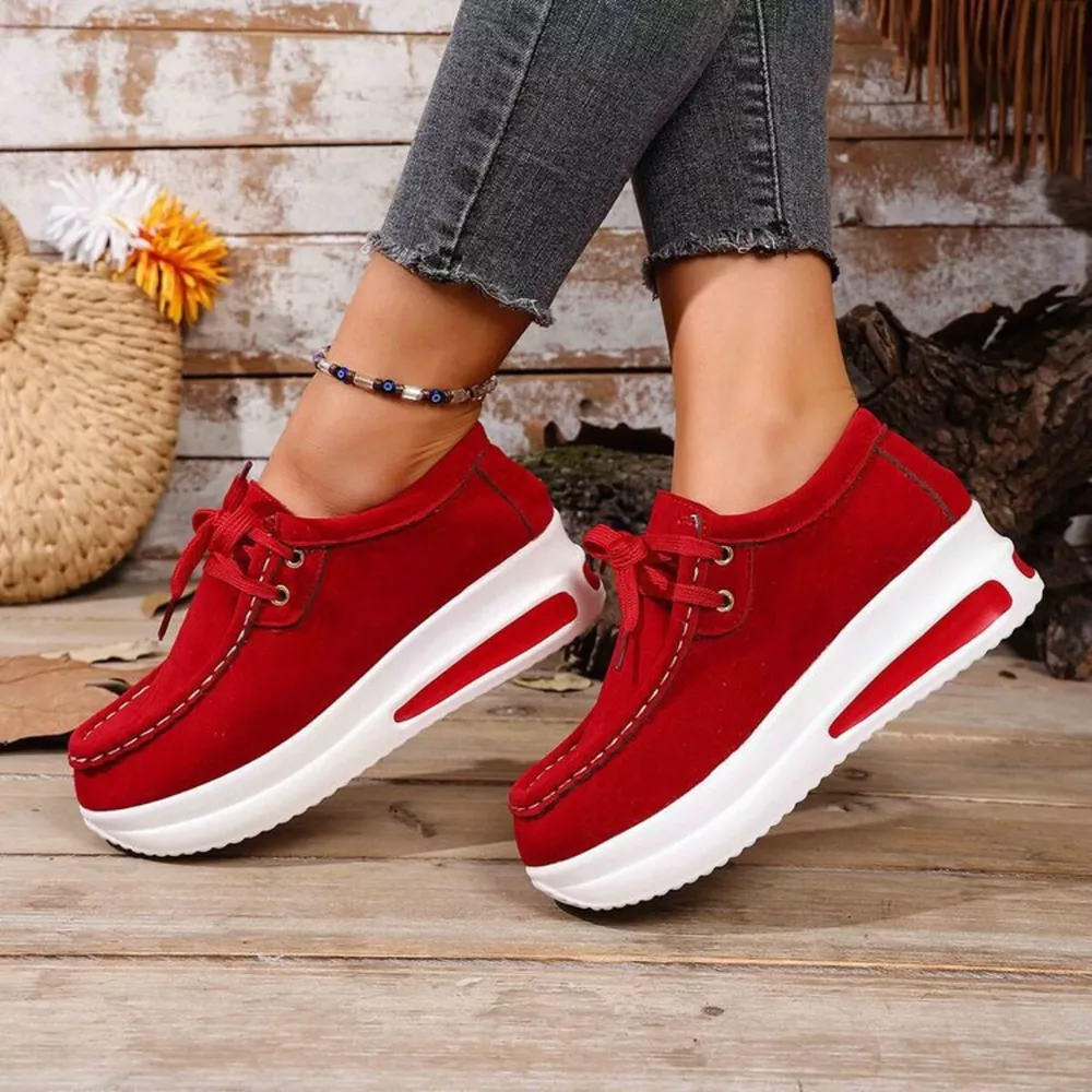 Round Toe Platform Sneakers, image 15