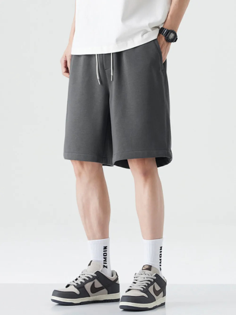 Men's Drawstring Wide Leg Shorts, image 4