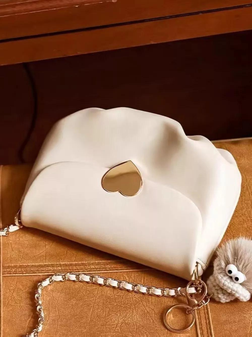Heart Buckle Chain Crossbody Bag, image 6