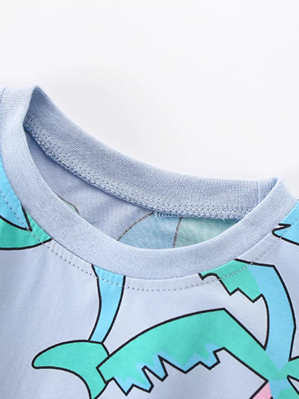 Children's Cute Cartoon Dinosaur Print Ruffle Sleeve Dress, image 3