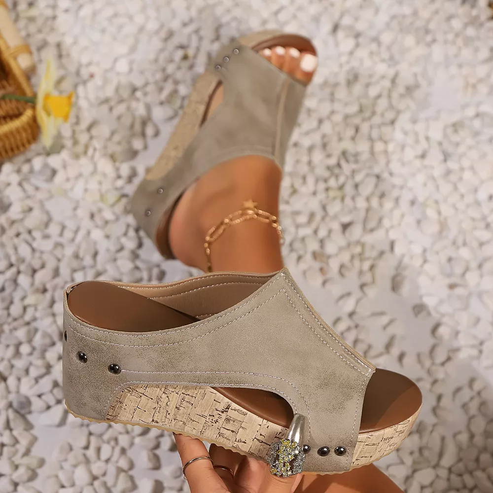 Open Toe Wedge Sandals, image 6