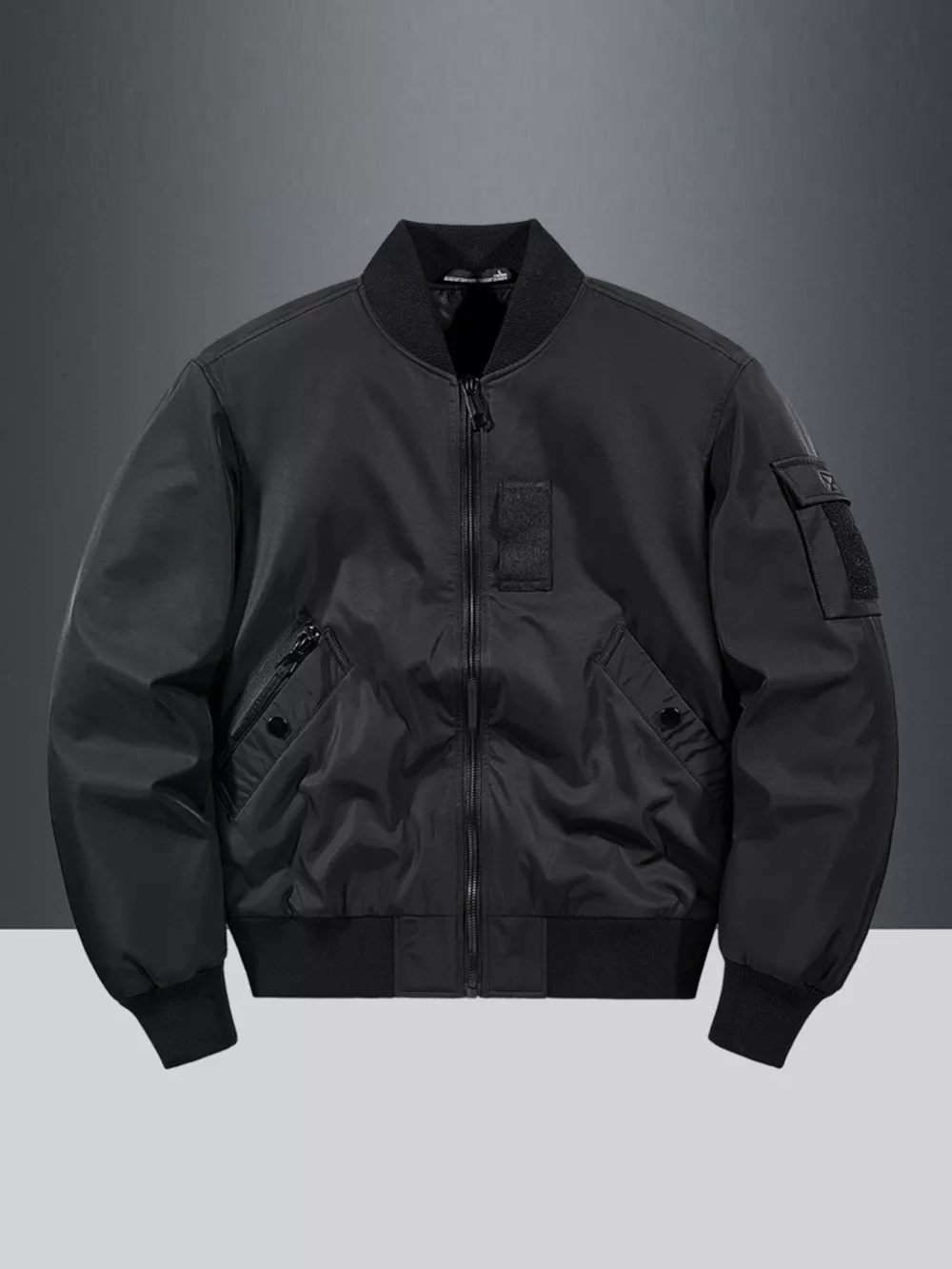 Men's Plus Size Classic Zip Up Bomber Jacket