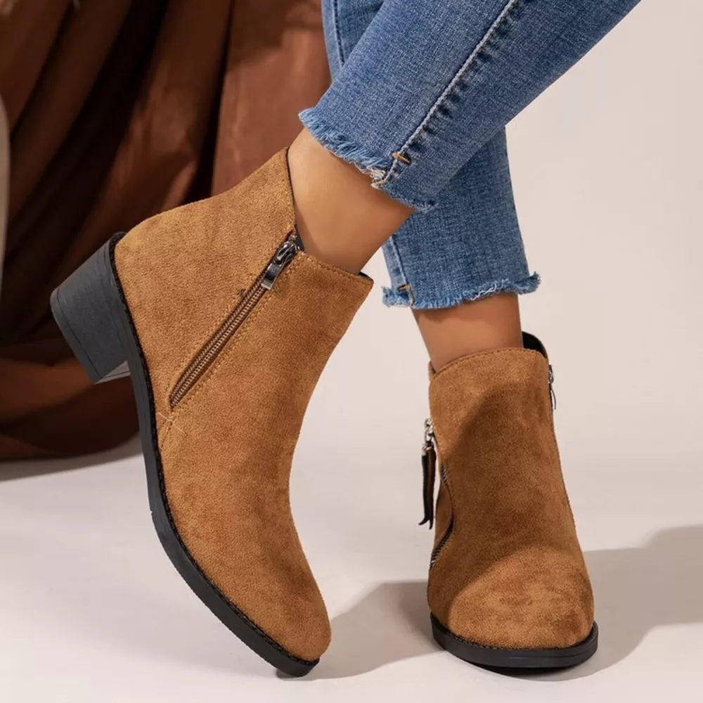 Point Toe Block Heels Boots, image 5