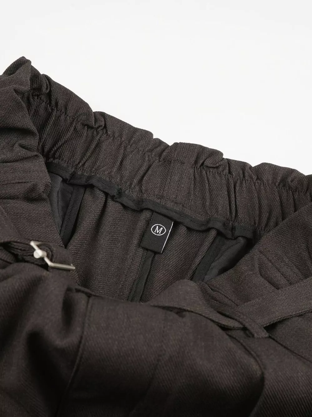 Men's High-Waisted Paperbag Waist Wide-Leg Capris, image 7