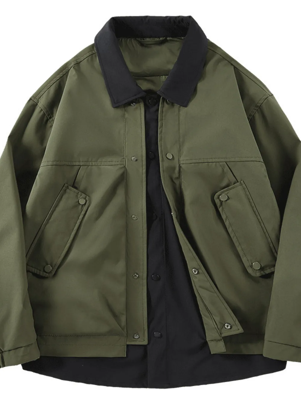 Men's Casual Snap Down Jacket, image 5