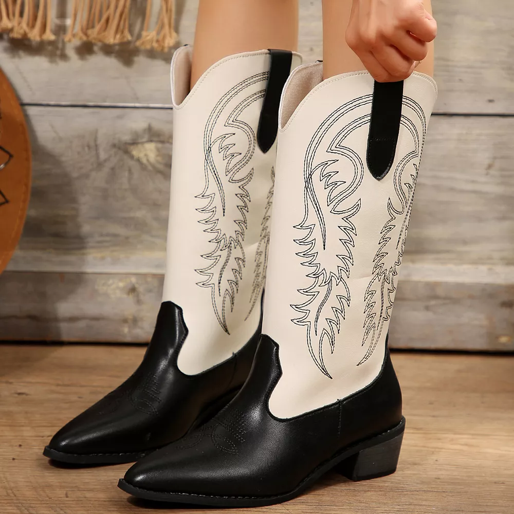 Point Toe Block Heels Boots, image 4