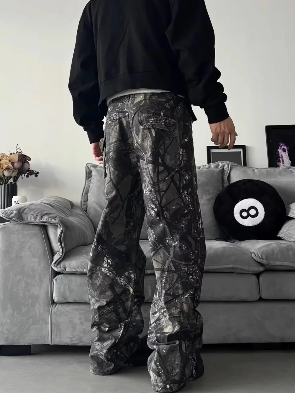 Men's Full Size Camo Print Relaxed Fit Jeans Plus Size, image 4