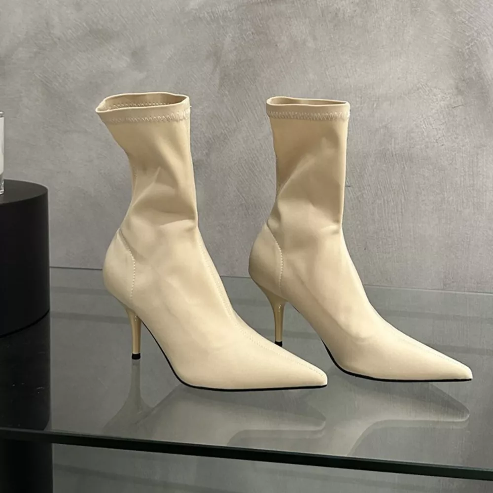 Point Toe Mid Heel Boots, image 13