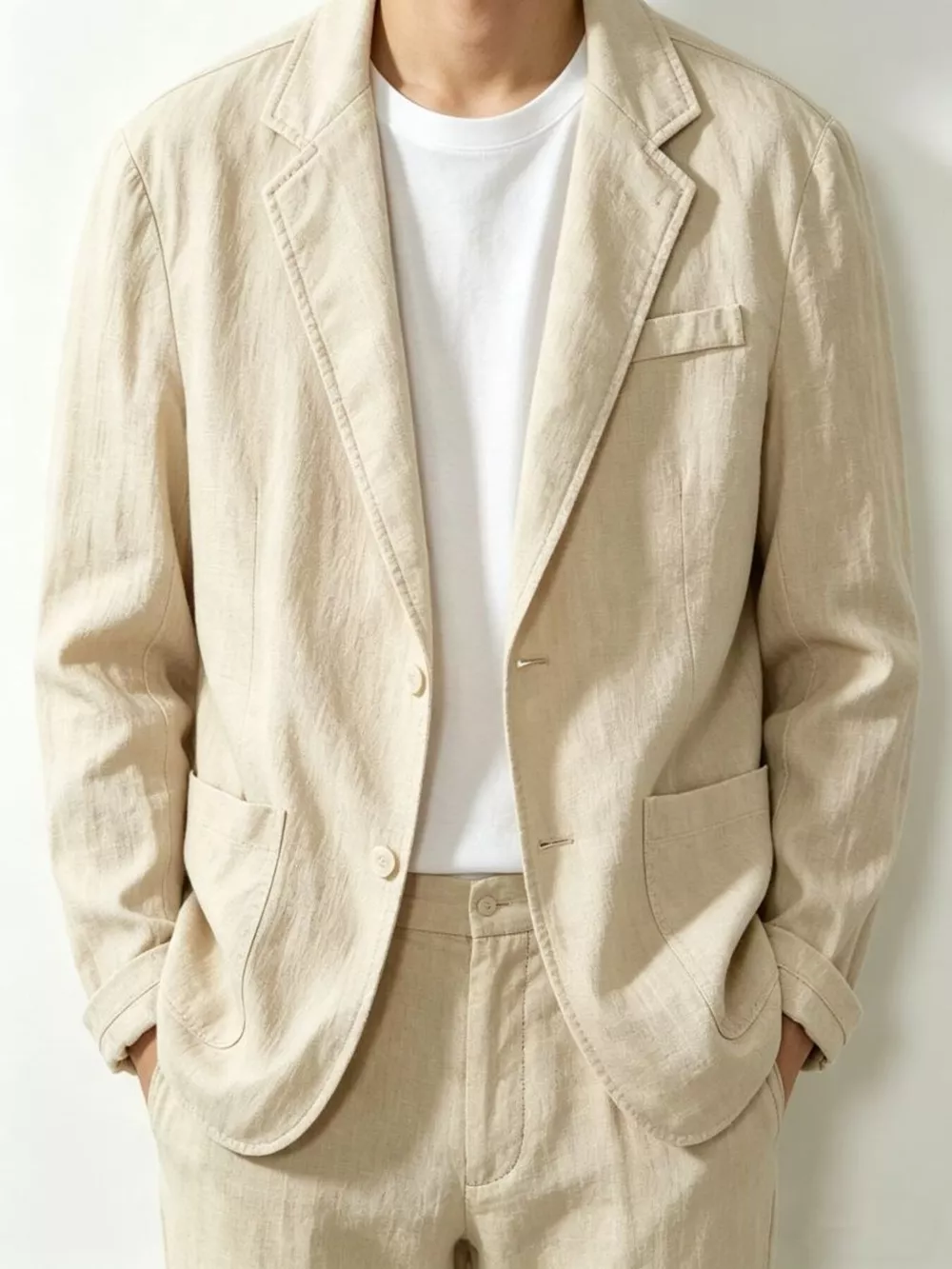 Men's Plus Size Button Up Long Sleeve Blazer, image 8