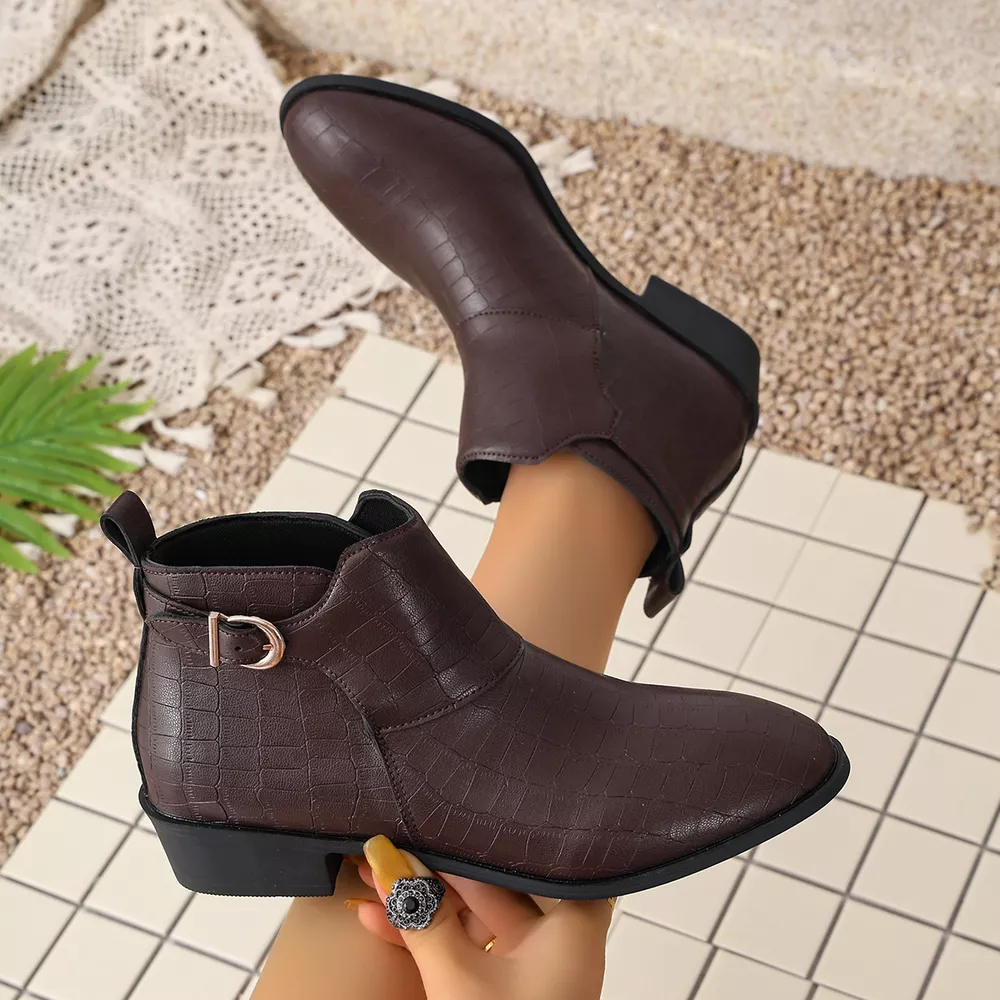 Point Toe Block Heels Boots, image 4