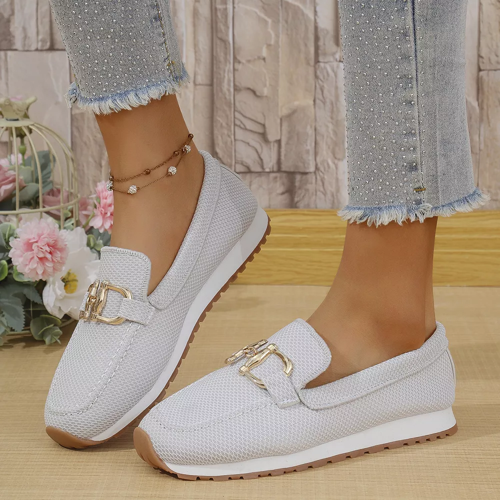 Mesh Round Toe Slip-Ons, image 4