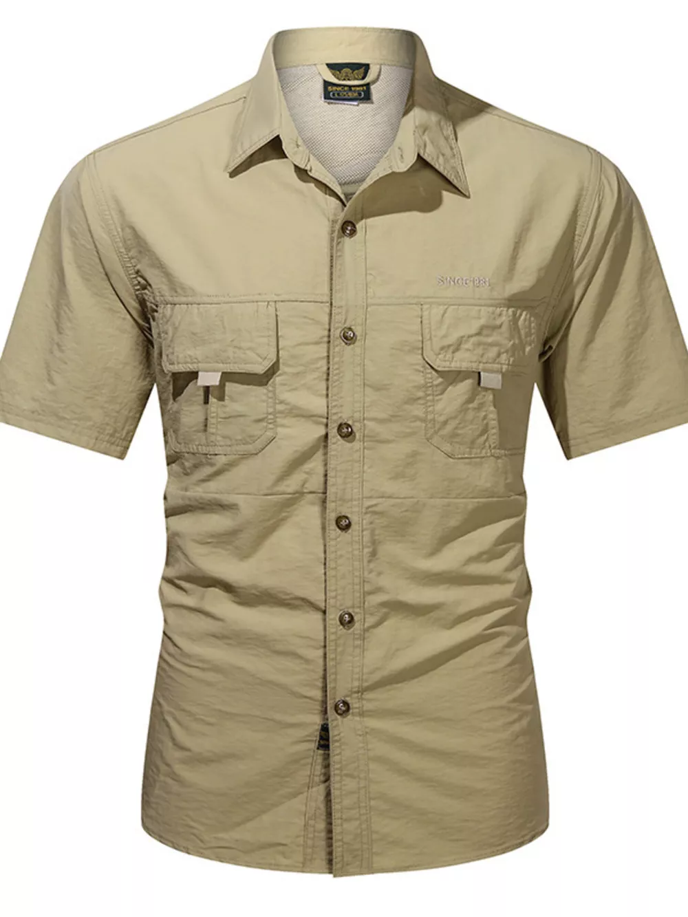 Men's Plus Size Lightweight Button Up Short Sleeve Shirt, image 4
