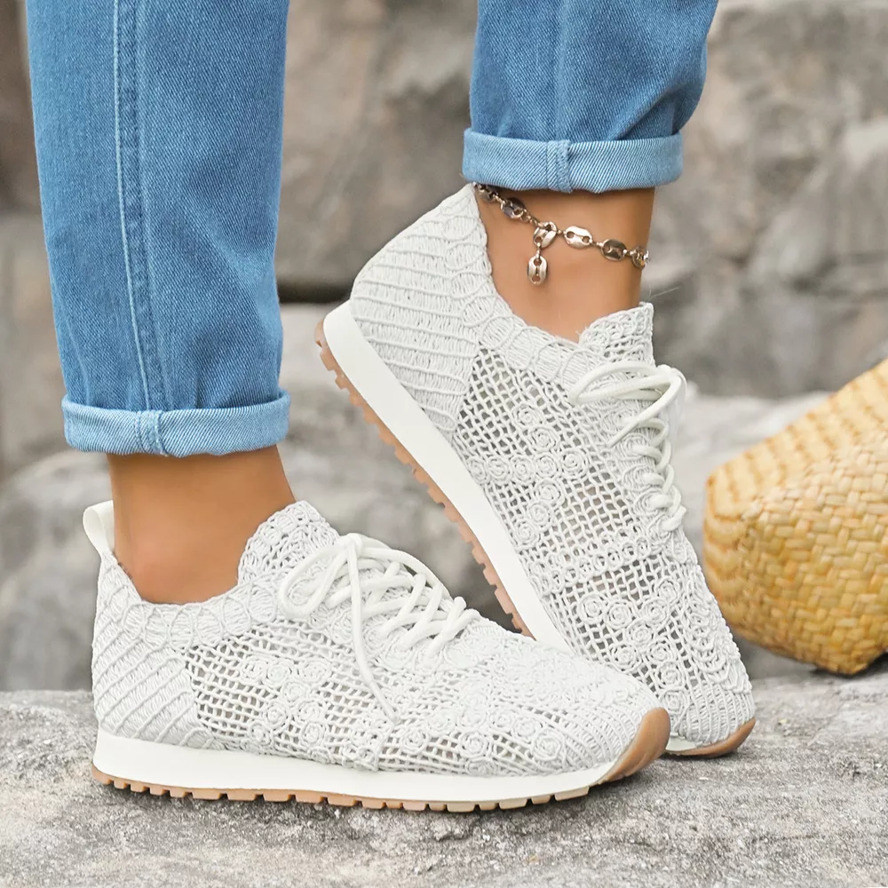Round Toe Lace Up Sneakers, image 4