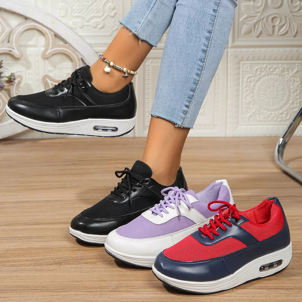 Lace Up Wedge Sneakers, image 2