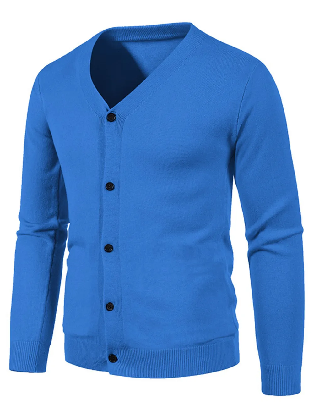Men's Plus Size Button Up Long Sleeve Cardigan, image 9