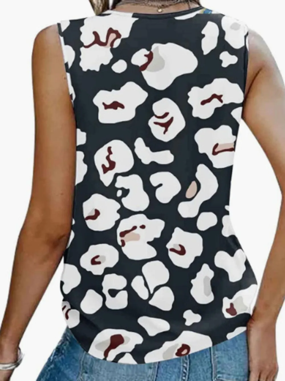 Printed V-Neck Tank, image 5