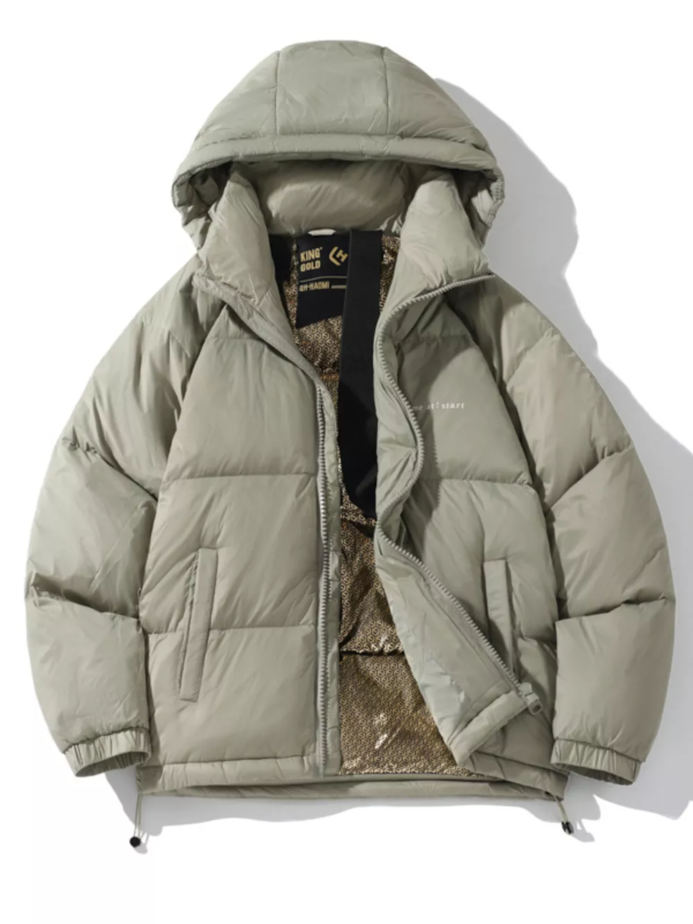 Men's Plus Size Hooded Lightweight Puffer Jacket, image 4