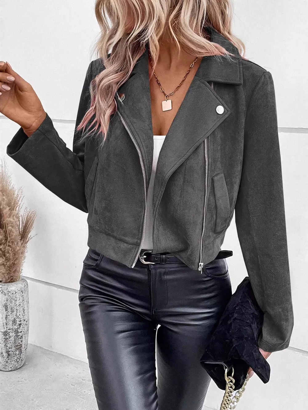 Zip Up Moto Jacket, image 5