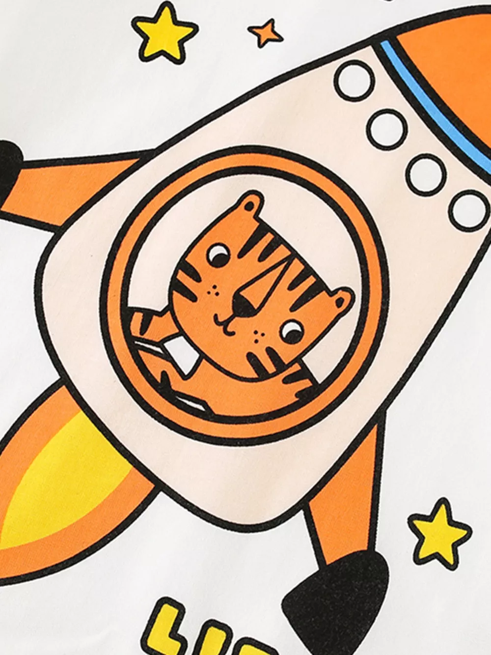 Children's Cartoon Rocket Short Sleeve T-Shirt, image 3