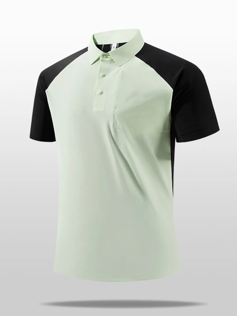 Men's Plus Size Color Block Short Sleeve Polo, image 3
