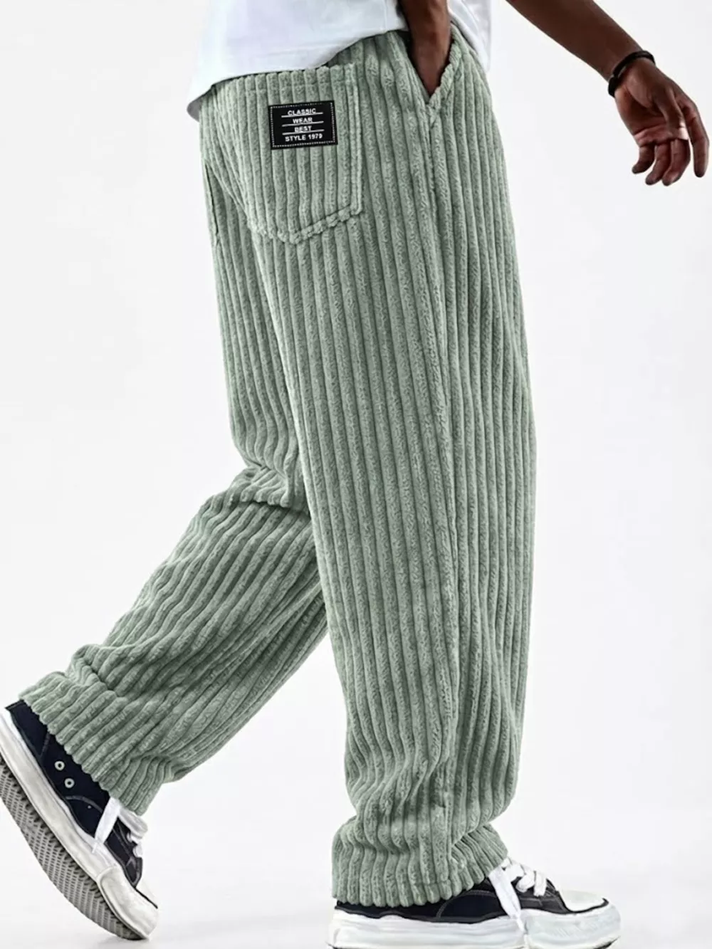 Men's Full Size Casual Corduroy Wide-Leg Pants Plus Size, image 7