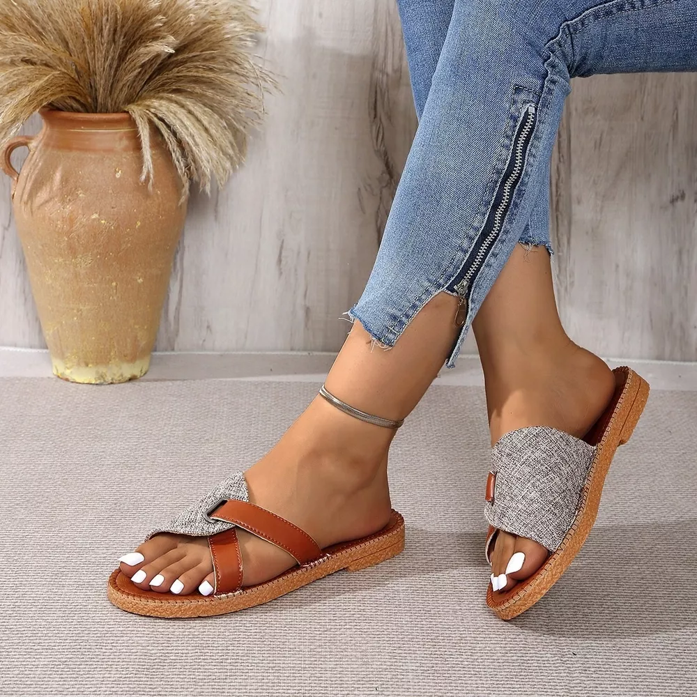 Open Toe Flats Sandals, image 2