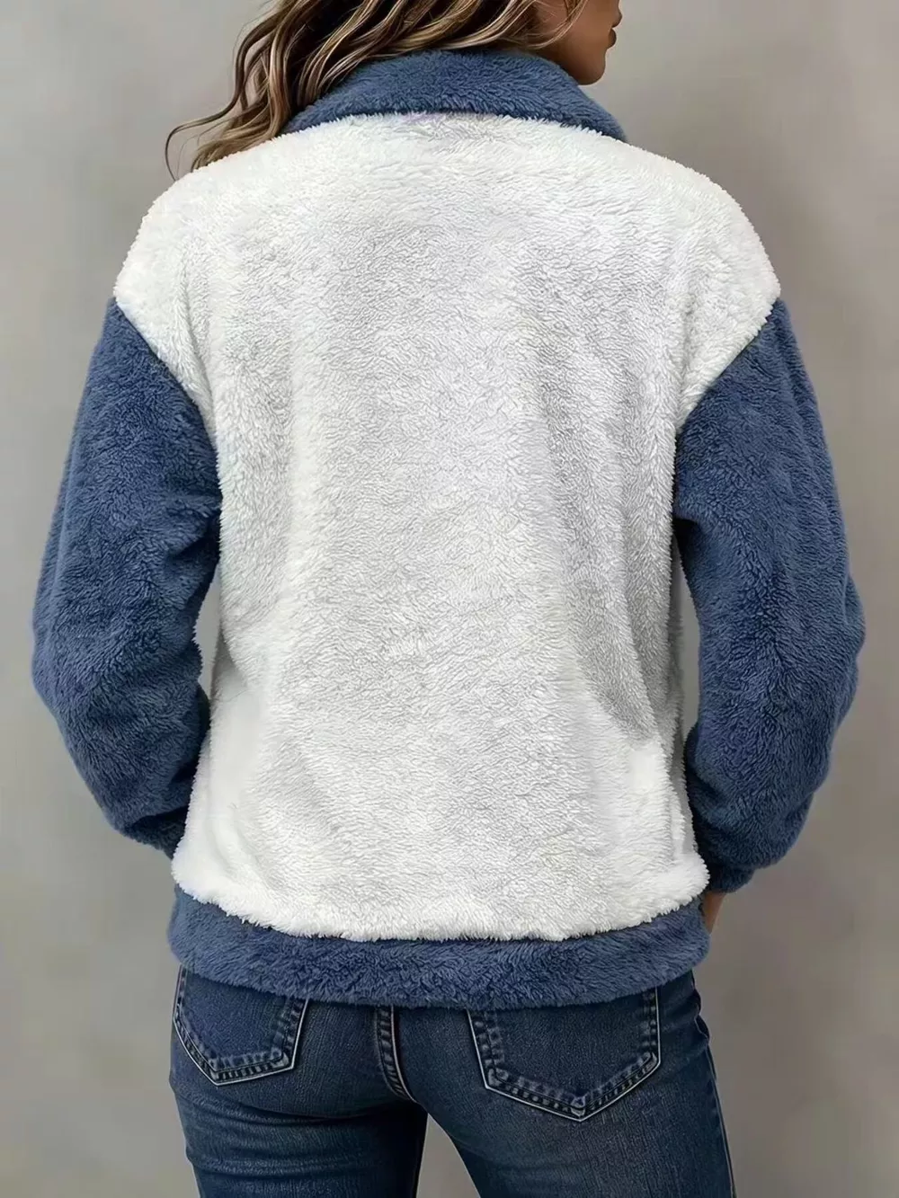 Color-Block Fuzzy Sweatshirt, image 5