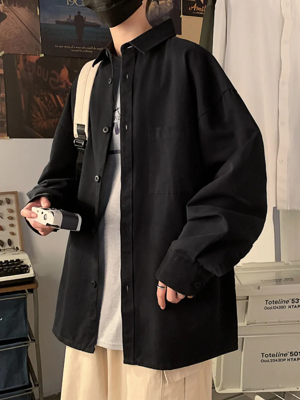 Men's Full Size Button Up Long Sleeve Shirt Plus Size, image 2