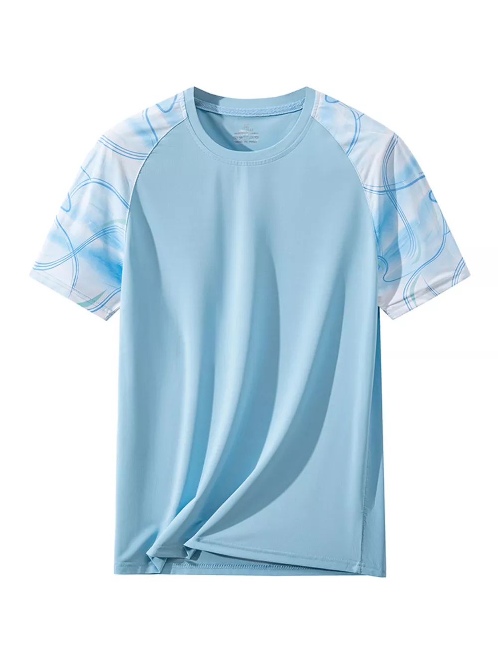 Men's Plus Size Color Block Short Sleeve T-Shirt, image 3