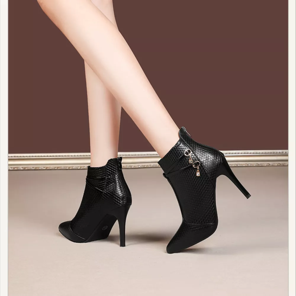 Pointed-Toe Stiletto Ankle Boots, image 4