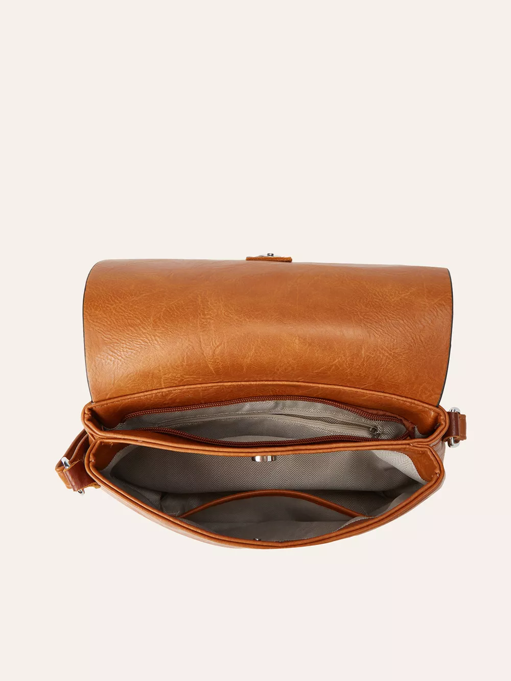Vintage PU Leather Flap Crossbody Bag, image 10
